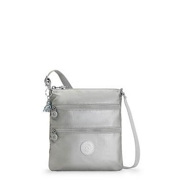 Bolsos Mini Kipling Keiko Metallic Crossbody Plateados | MX 1333JP